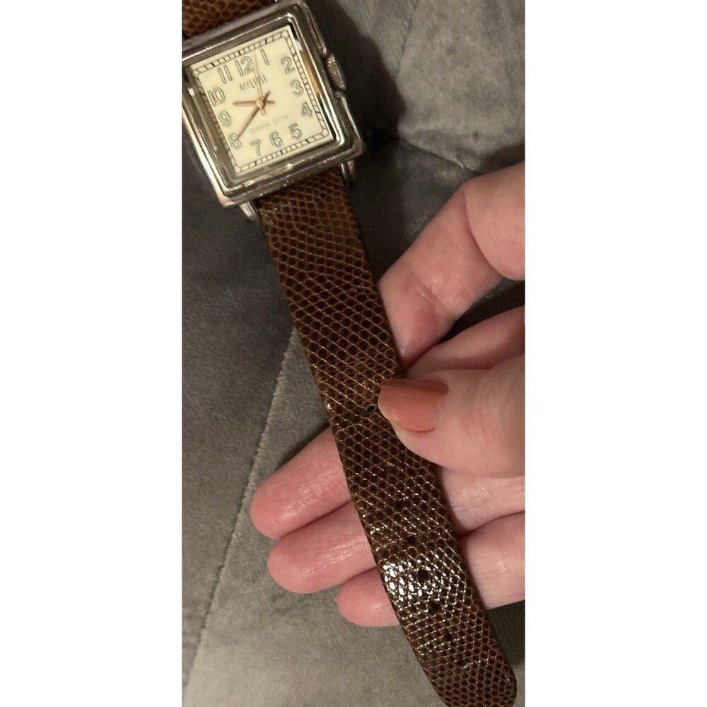 VTG Women’ECCLISSI sterling silver watch 22725  lizard band needs battery unisex - Picture 7 of 7